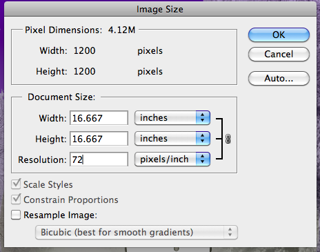 Resizing Images for print